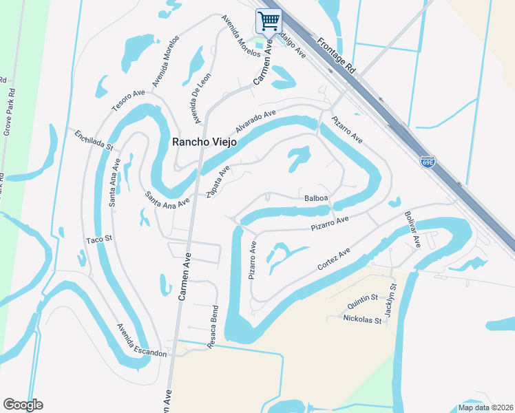 map of restaurants, bars, coffee shops, grocery stores, and more near 720 Balboa Rd in Rancho Viejo