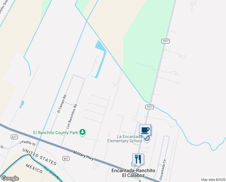 map of restaurants, bars, coffee shops, grocery stores, and more near 281 Military Highway in San Benito