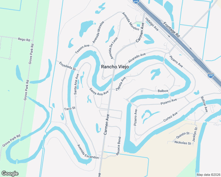 map of restaurants, bars, coffee shops, grocery stores, and more near 101 Santa Ana Avenue in Rancho Viejo