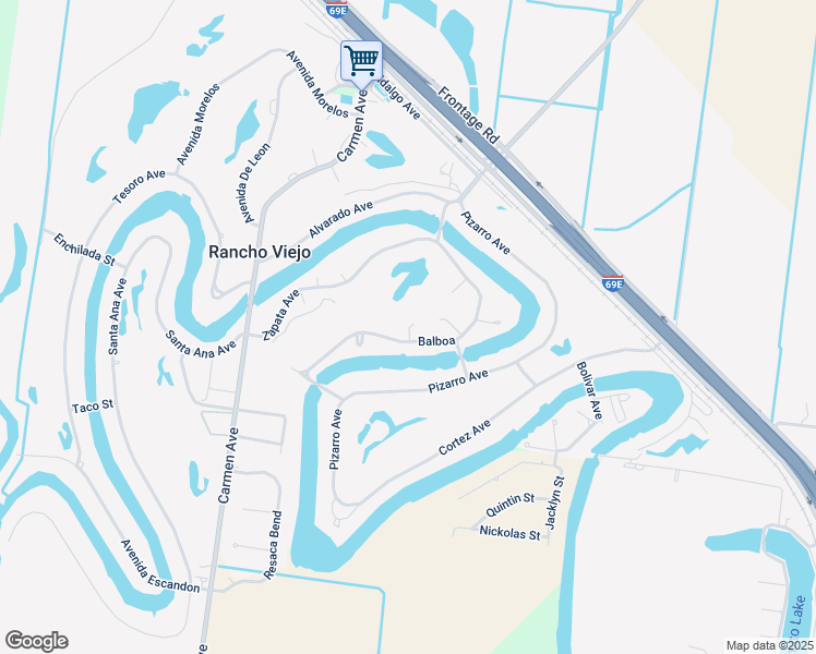map of restaurants, bars, coffee shops, grocery stores, and more near 621 Avenida Balboa in Rancho Viejo
