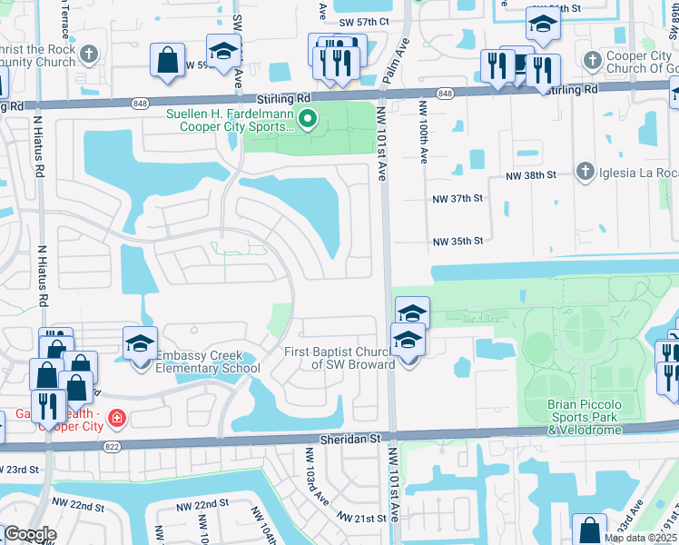 map of restaurants, bars, coffee shops, grocery stores, and more near 3324 Bimini Avenue in Hollywood