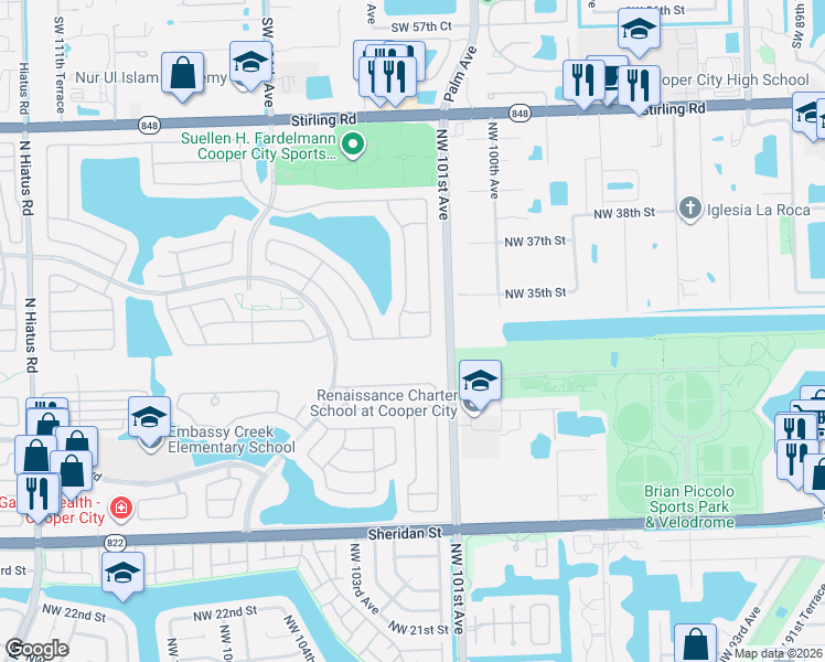 map of restaurants, bars, coffee shops, grocery stores, and more near 3324 Bimini Avenue in Hollywood