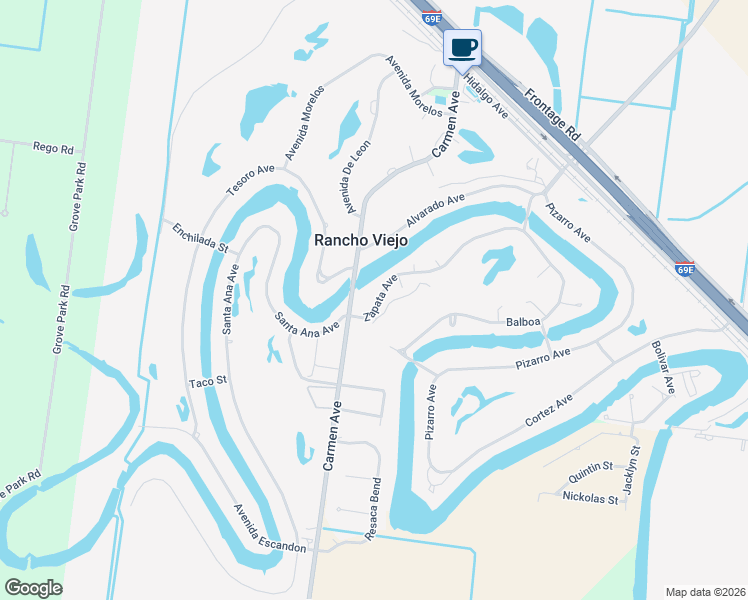 map of restaurants, bars, coffee shops, grocery stores, and more near 709 Zapata Avenue in Rancho Viejo