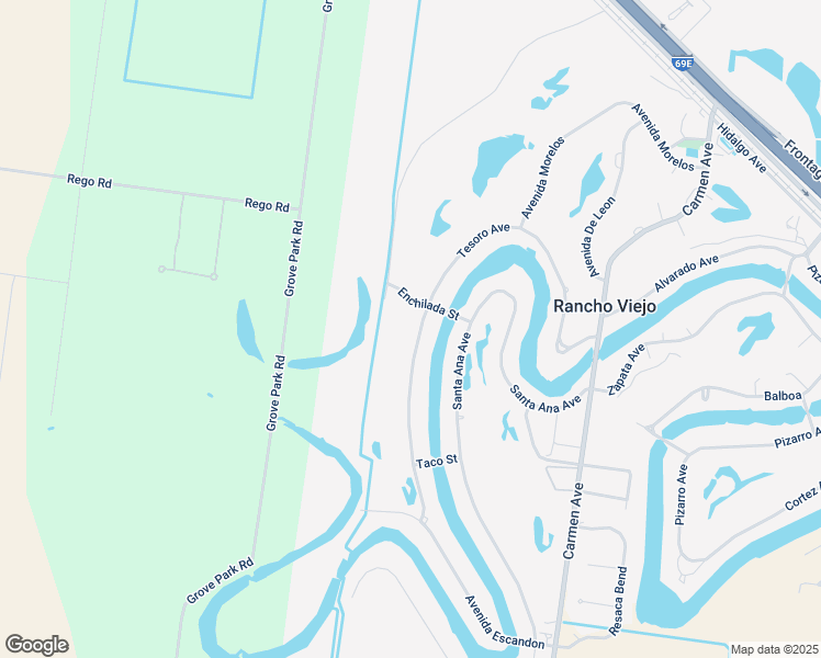 map of restaurants, bars, coffee shops, grocery stores, and more near 1105 Tesoro Avenue in Rancho Viejo