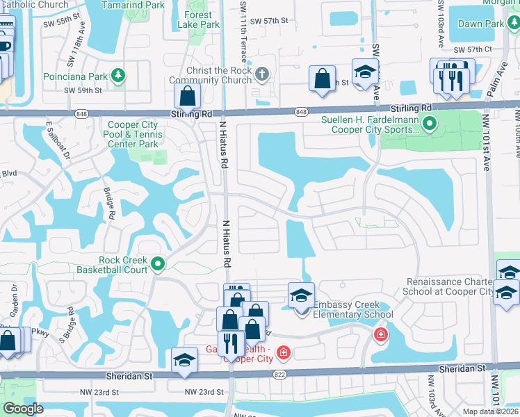 map of restaurants, bars, coffee shops, grocery stores, and more near 11088 Helena Drive in Hollywood