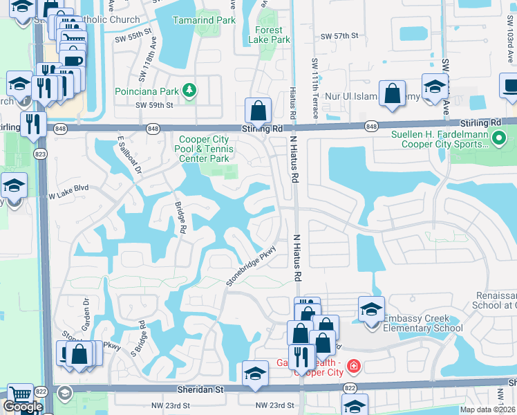 map of restaurants, bars, coffee shops, grocery stores, and more near 11370 Wayne Drive in Hollywood
