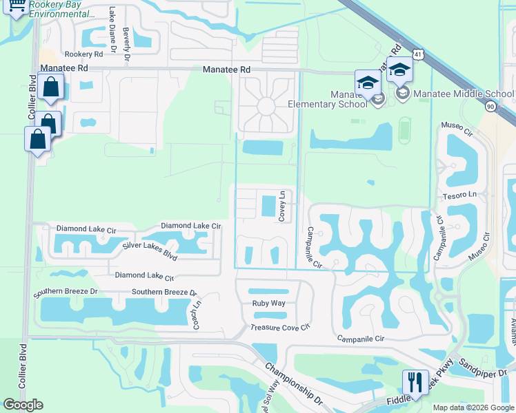 map of restaurants, bars, coffee shops, grocery stores, and more near 238 Eagle Road in Naples