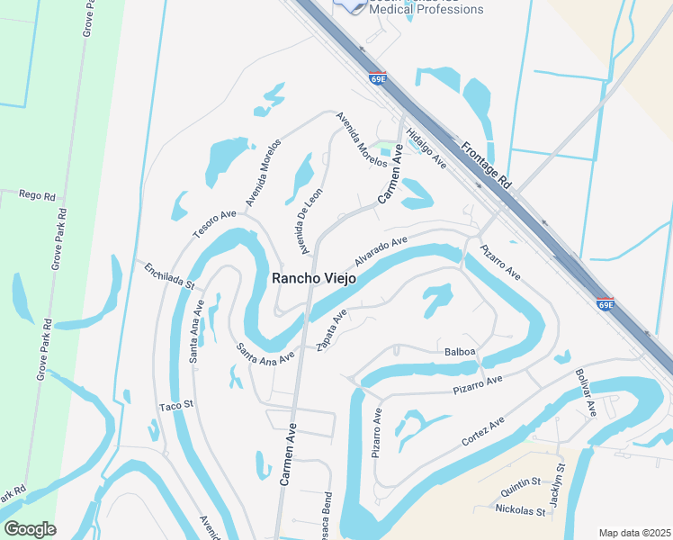 map of restaurants, bars, coffee shops, grocery stores, and more near 44 Alvarado Ave in Rancho Viejo