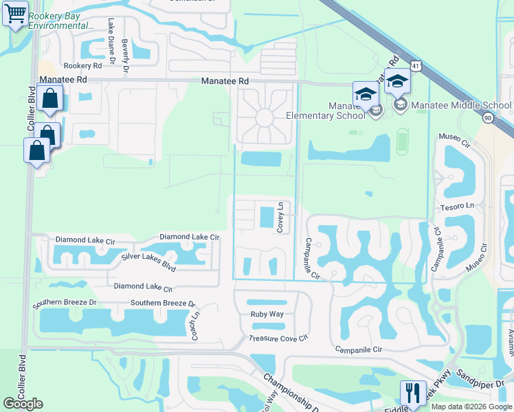 map of restaurants, bars, coffee shops, grocery stores, and more near 238 Eagle Road in Naples