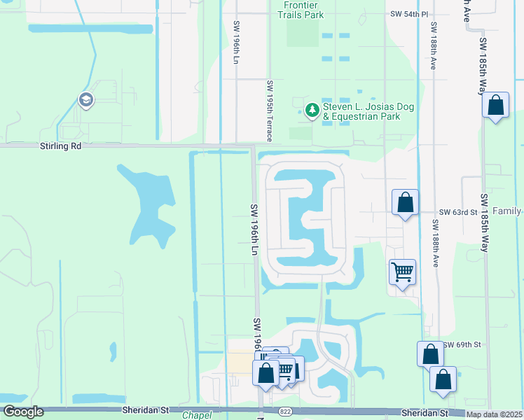 map of restaurants, bars, coffee shops, grocery stores, and more near 6181 Southwest 195th Avenue in Fort Lauderdale