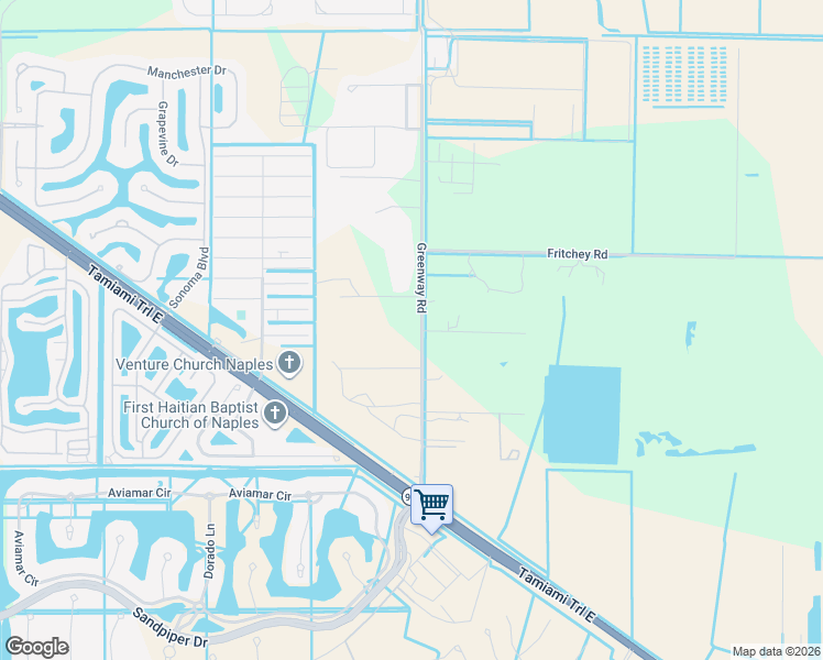 map of restaurants, bars, coffee shops, grocery stores, and more near 10935 Greenway Road in Naples