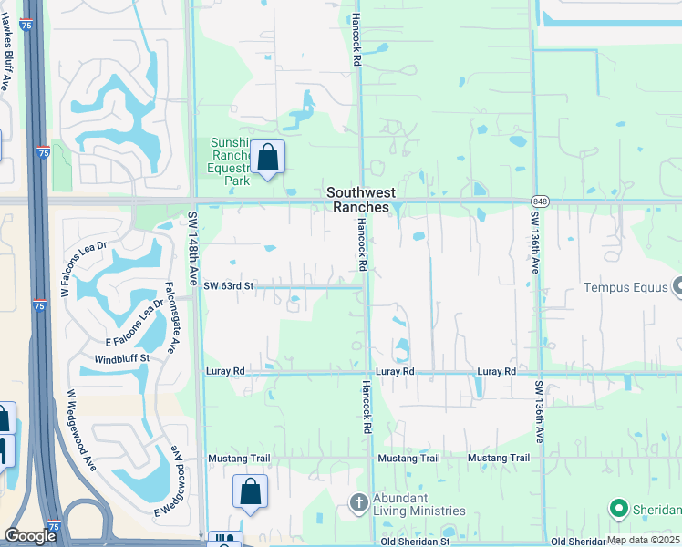map of restaurants, bars, coffee shops, grocery stores, and more near 14211 Southwest 63rd Street in Southwest Ranches