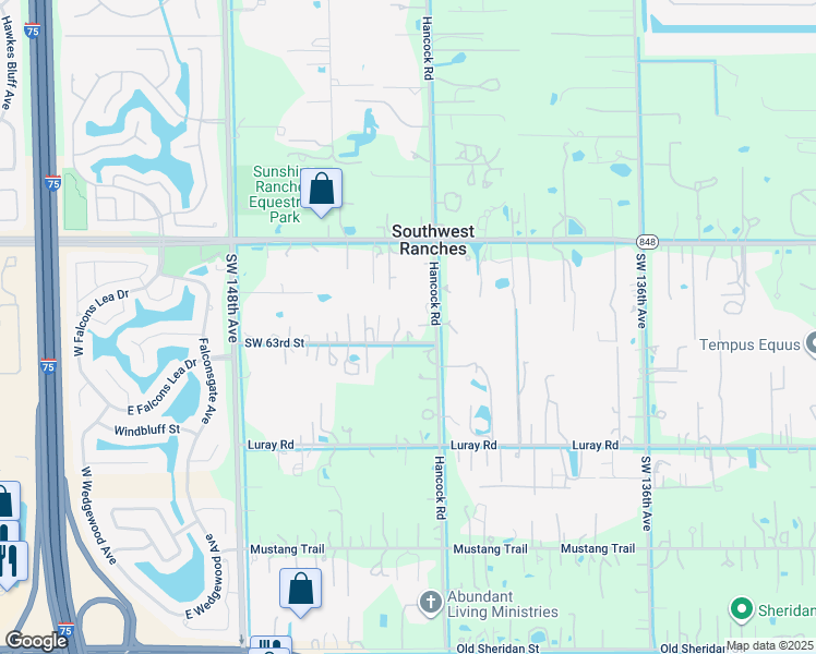 map of restaurants, bars, coffee shops, grocery stores, and more near 14211 Southwest 63rd Street in Southwest Ranches