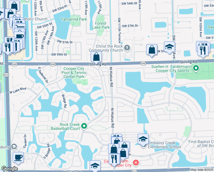 map of restaurants, bars, coffee shops, grocery stores, and more near 3985 Fern Forest Road in Hollywood