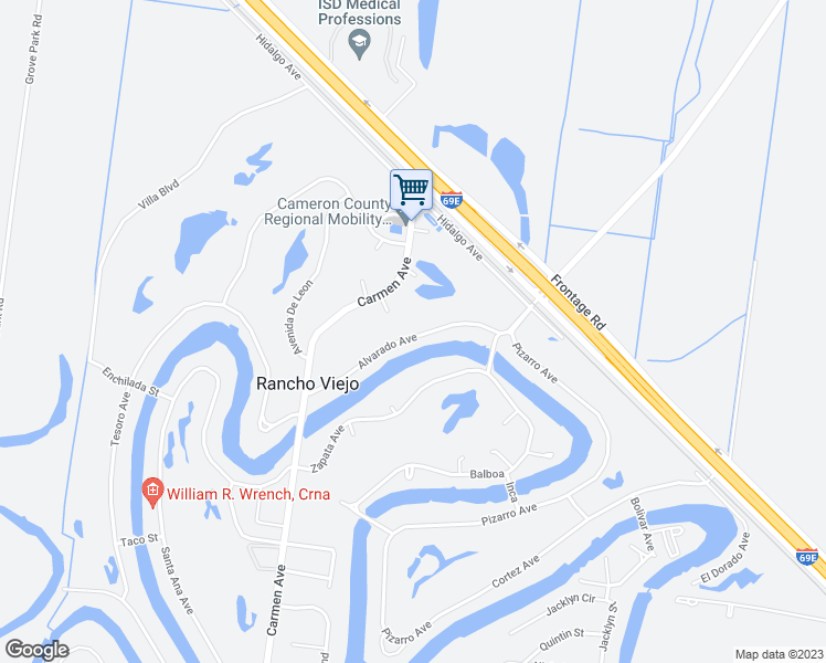map of restaurants, bars, coffee shops, grocery stores, and more near 22 Alvarado Avenue in Rancho Viejo