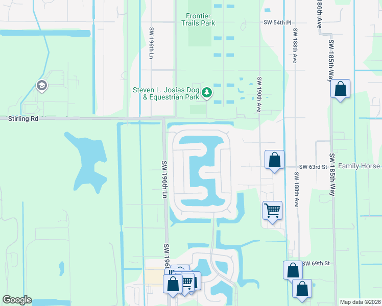map of restaurants, bars, coffee shops, grocery stores, and more near 19380 Southwest 61st Street in Fort Lauderdale