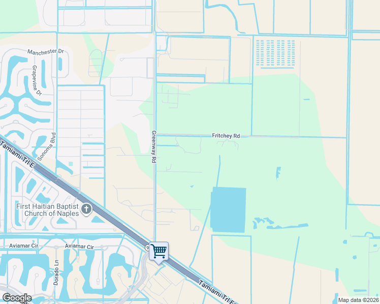 map of restaurants, bars, coffee shops, grocery stores, and more near 2425 James Road in Naples