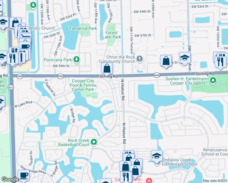 map of restaurants, bars, coffee shops, grocery stores, and more near 3985 Fern Forest Road in Hollywood