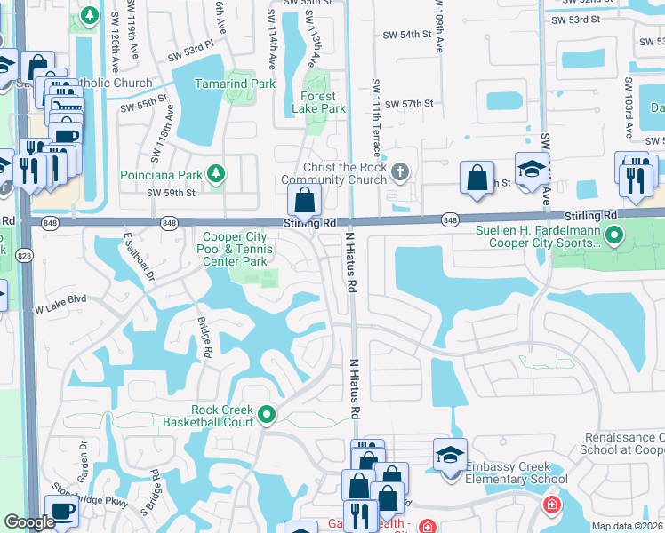 map of restaurants, bars, coffee shops, grocery stores, and more near 3985 Fern Forest Road in Hollywood