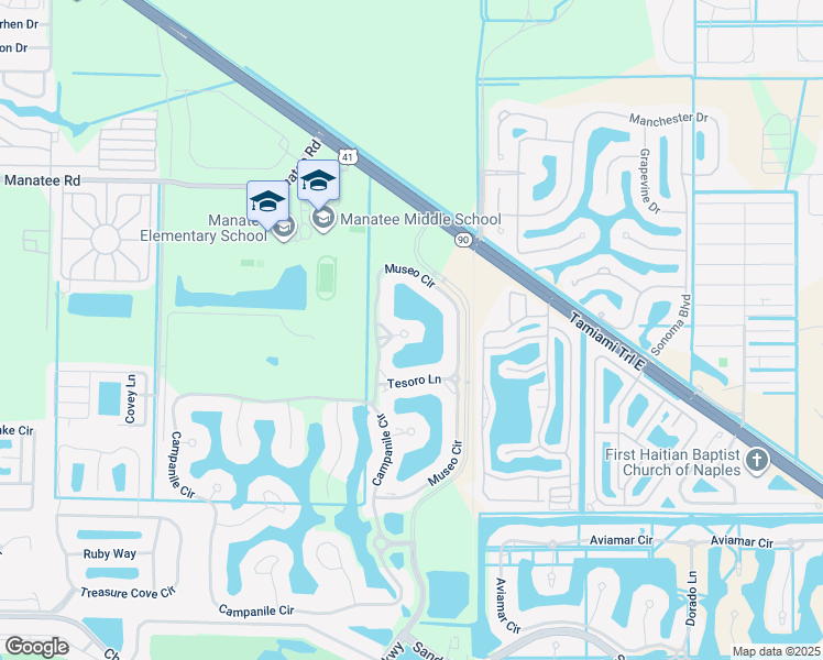 map of restaurants, bars, coffee shops, grocery stores, and more near 14020 Tamiami Trail East in Naples