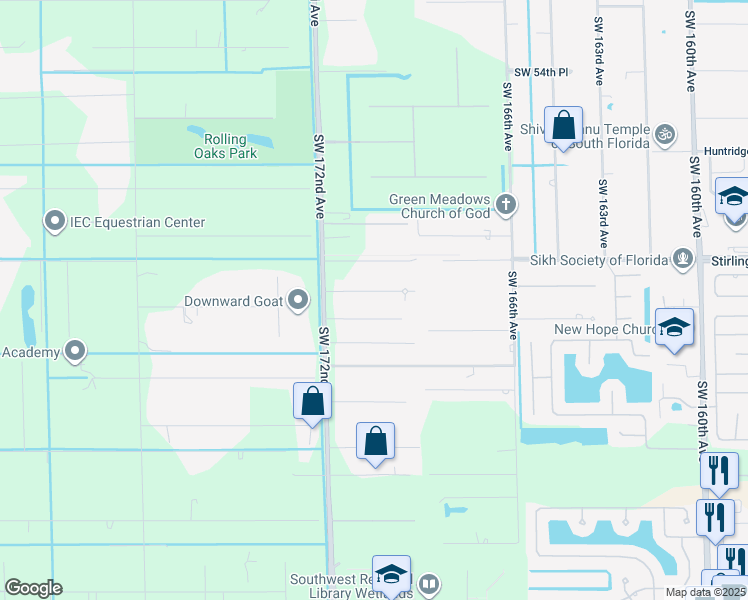 map of restaurants, bars, coffee shops, grocery stores, and more near 17141 Magnolia Estates Drive in Southwest Ranches