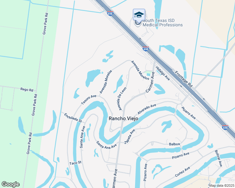 map of restaurants, bars, coffee shops, grocery stores, and more near 719 Avenida De Leon in Rancho Viejo
