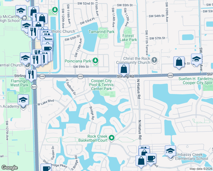 map of restaurants, bars, coffee shops, grocery stores, and more near Open Way in Hollywood