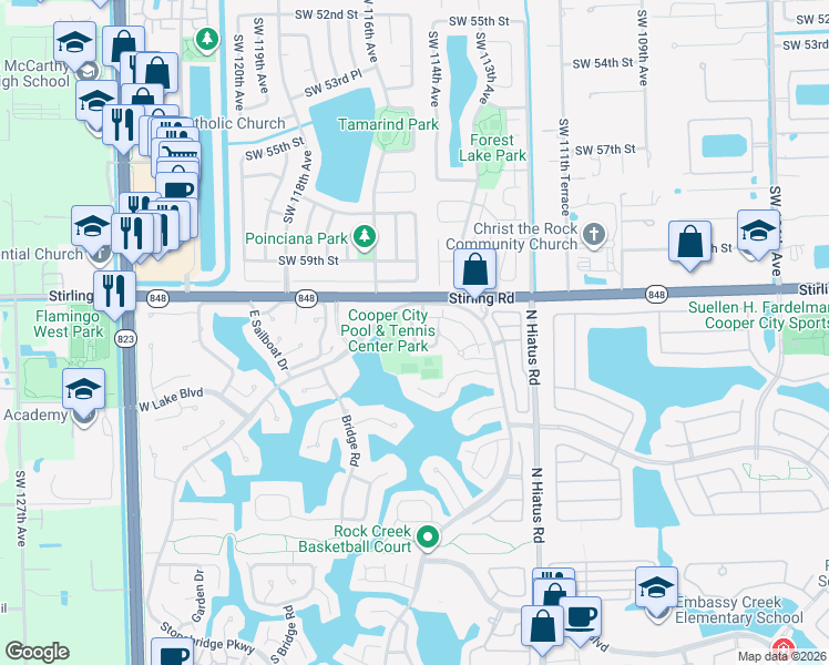 map of restaurants, bars, coffee shops, grocery stores, and more near Open Way in Hollywood