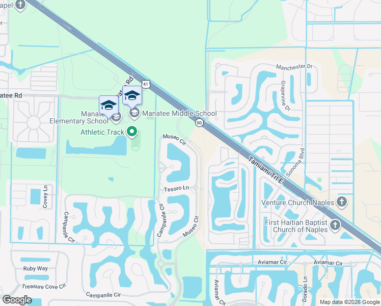 map of restaurants, bars, coffee shops, grocery stores, and more near 9267 Museo Circle in Naples