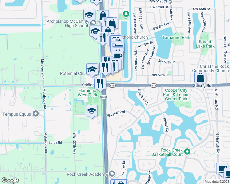 map of restaurants, bars, coffee shops, grocery stores, and more near 12202 Paseo Way in Hollywood