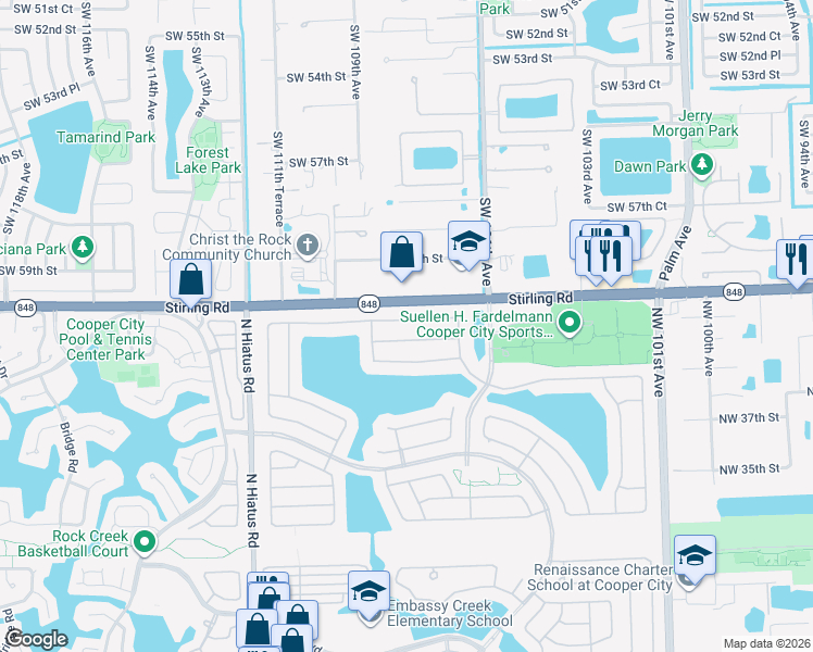 map of restaurants, bars, coffee shops, grocery stores, and more near 10808 Nashville Drive in Hollywood