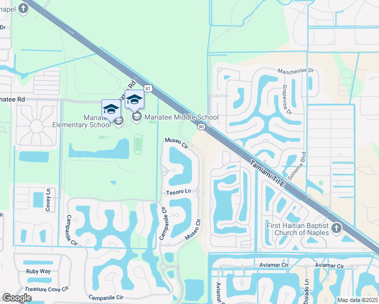 map of restaurants, bars, coffee shops, grocery stores, and more near 9267 Museo Circle in Naples