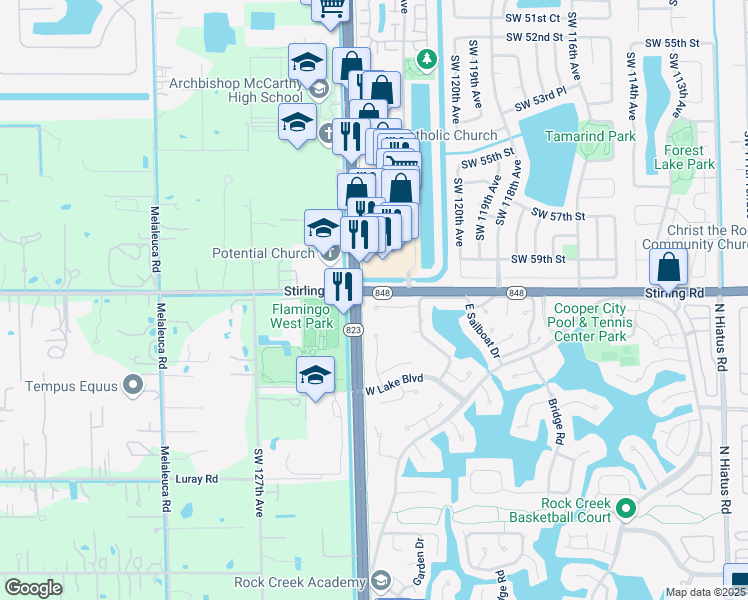 map of restaurants, bars, coffee shops, grocery stores, and more near 12202 Paseo Way in Hollywood