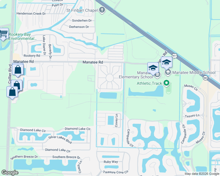 map of restaurants, bars, coffee shops, grocery stores, and more near 172 African Palm Lane in Naples