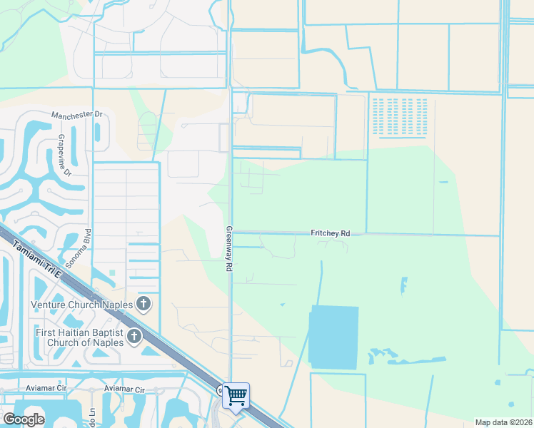map of restaurants, bars, coffee shops, grocery stores, and more near 10540 Greenway Road in Naples
