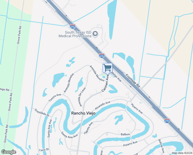 map of restaurants, bars, coffee shops, grocery stores, and more near 204 Avenida Morelos in Rancho Viejo