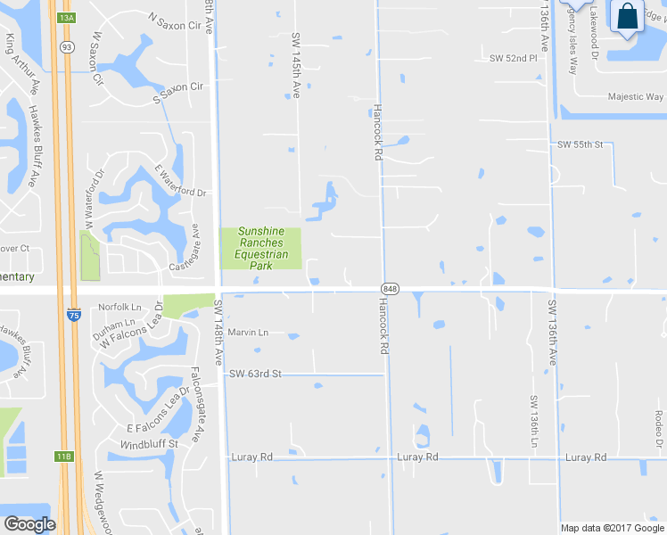 map of restaurants, bars, coffee shops, grocery stores, and more near 14311 Stirling Road in Southwest Ranches