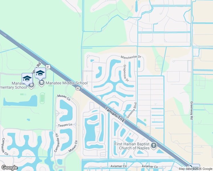 map of restaurants, bars, coffee shops, grocery stores, and more near 14107 Mirror Ct in Naples