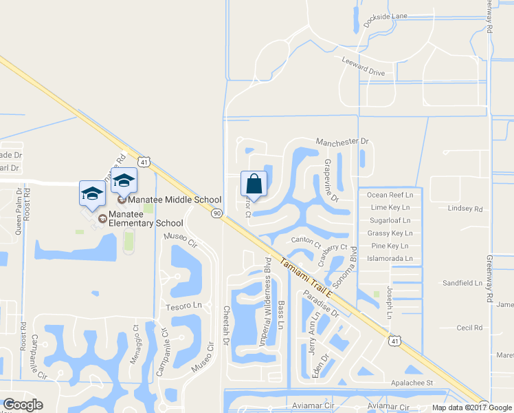 map of restaurants, bars, coffee shops, grocery stores, and more near 14222 Manchester Drive in Naples