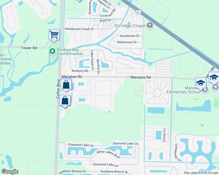 map of restaurants, bars, coffee shops, grocery stores, and more near 900-948 Manatee Road in Naples