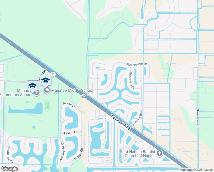 map of restaurants, bars, coffee shops, grocery stores, and more near 14107 Mirror Court in Naples