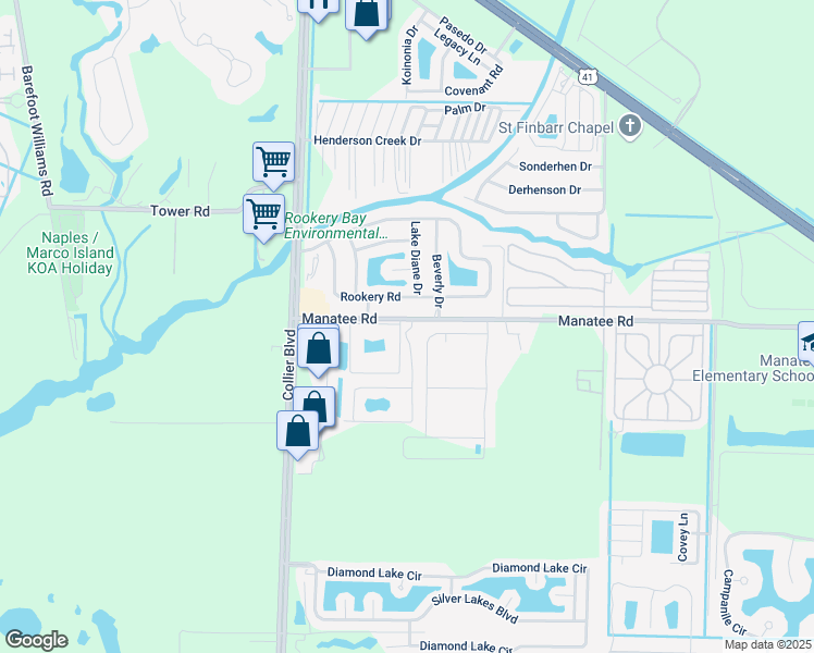 map of restaurants, bars, coffee shops, grocery stores, and more near 1000 Gulfwinds East in Naples