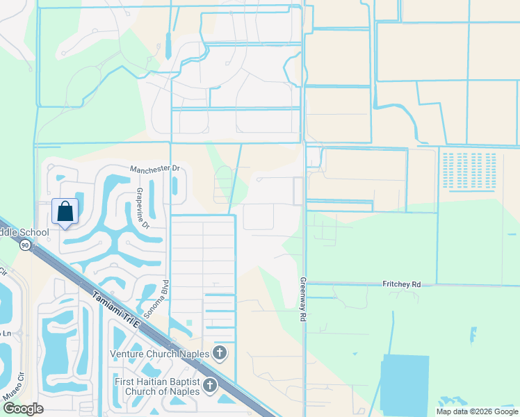 map of restaurants, bars, coffee shops, grocery stores, and more near 10372 Majestic Circle in Naples