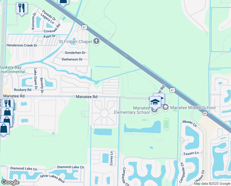 map of restaurants, bars, coffee shops, grocery stores, and more near 230 Peach Palm Lane in Naples