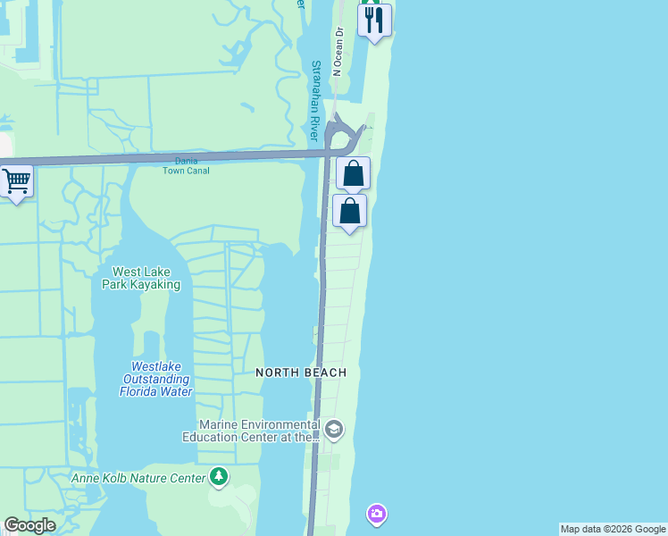 map of restaurants, bars, coffee shops, grocery stores, and more near 347 Franklin Street in Hollywood