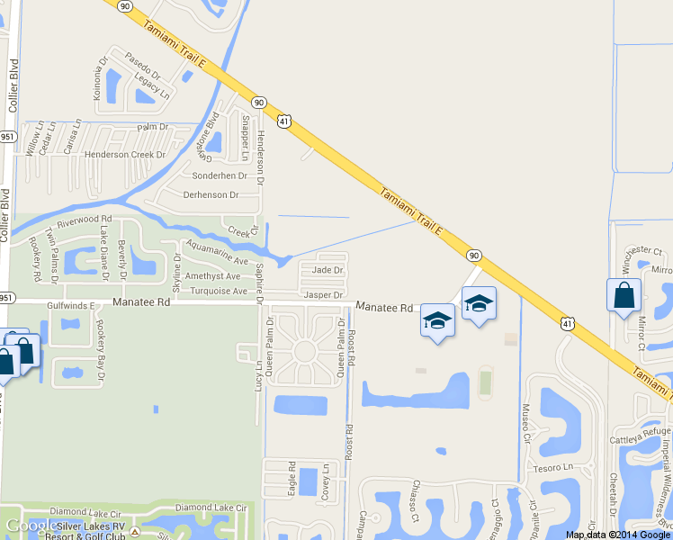 map of restaurants, bars, coffee shops, grocery stores, and more near 28 Jade Drive in Naples