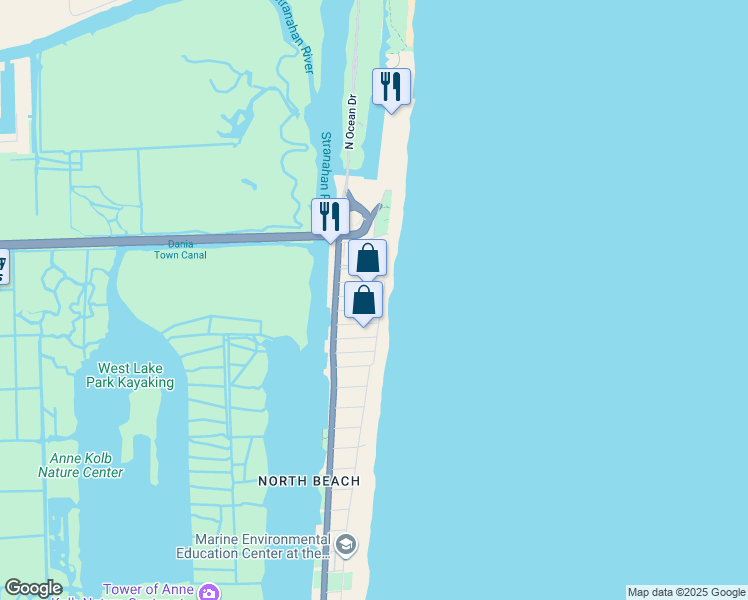 map of restaurants, bars, coffee shops, grocery stores, and more near 319 Desoto Street in Hollywood