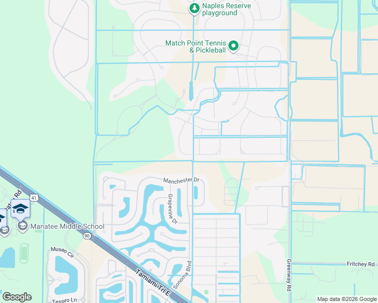 map of restaurants, bars, coffee shops, grocery stores, and more near 14809 Windward Lane in Naples