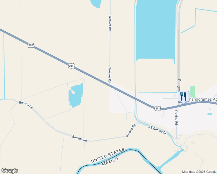 map of restaurants, bars, coffee shops, grocery stores, and more near 34549-34599 Weaver Road in San Benito