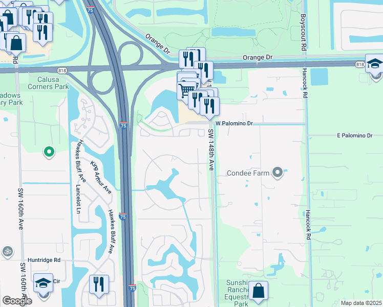 map of restaurants, bars, coffee shops, grocery stores, and more near 5041 Hawkhurst Avenue in Southwest Ranches